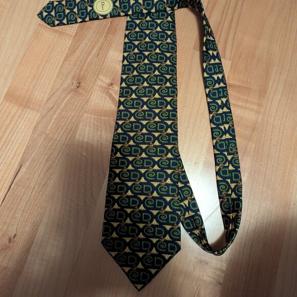CHRISTIAN DIOR TIE 100% SILK HAND MADE IN FRANCE - Picture 2 of 2